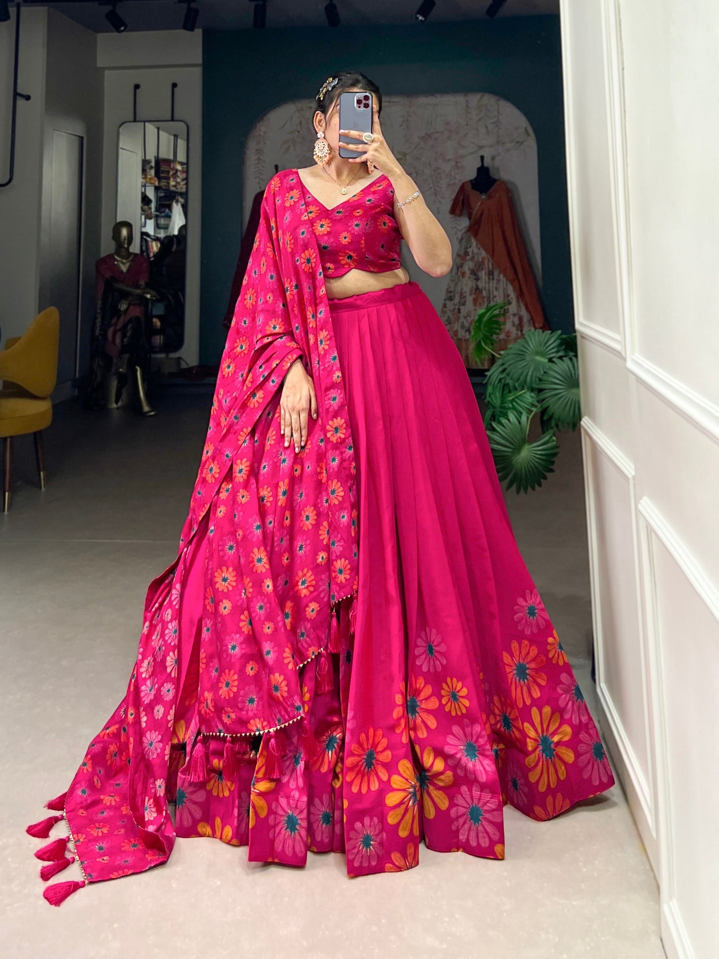 Shivtraa Lux Blossom Boldly: Radiate Charm in Floral Printed Lehengas