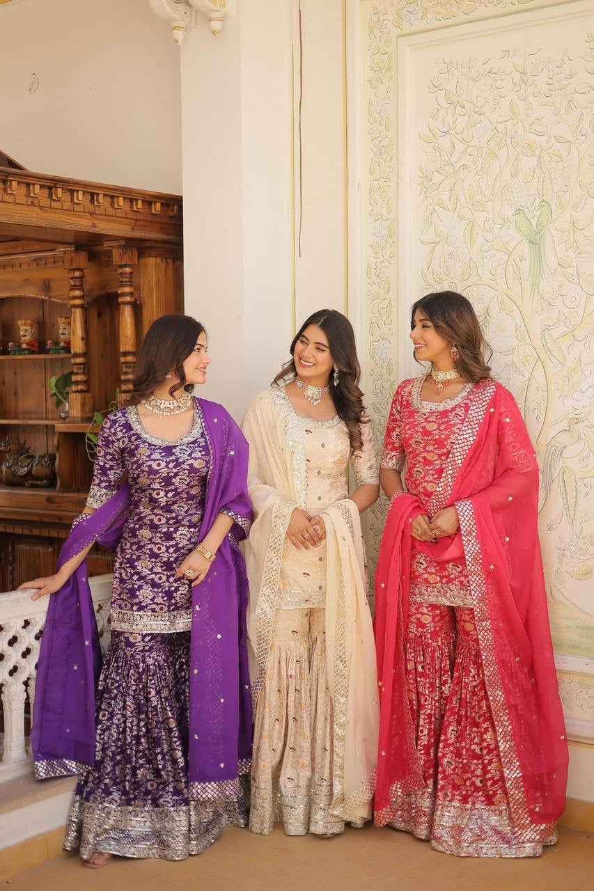 Introducing the Shivtraa Lux Premium Designer Gharara Style Collection!