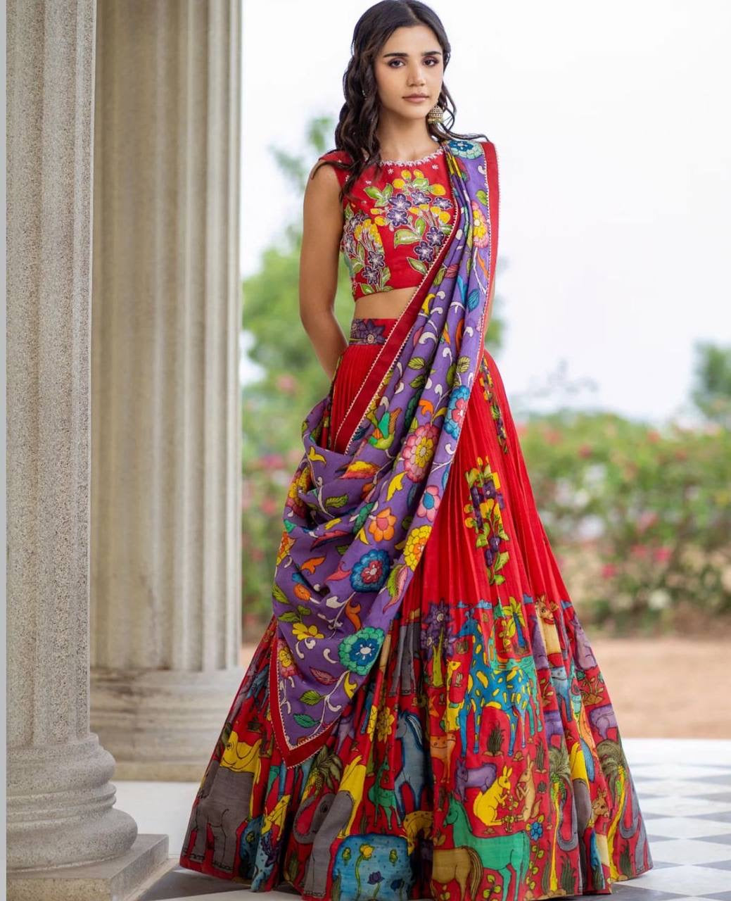 Shivtraa Brand Creation is releasing a special Kalamkari lehenga choli for the festival season.