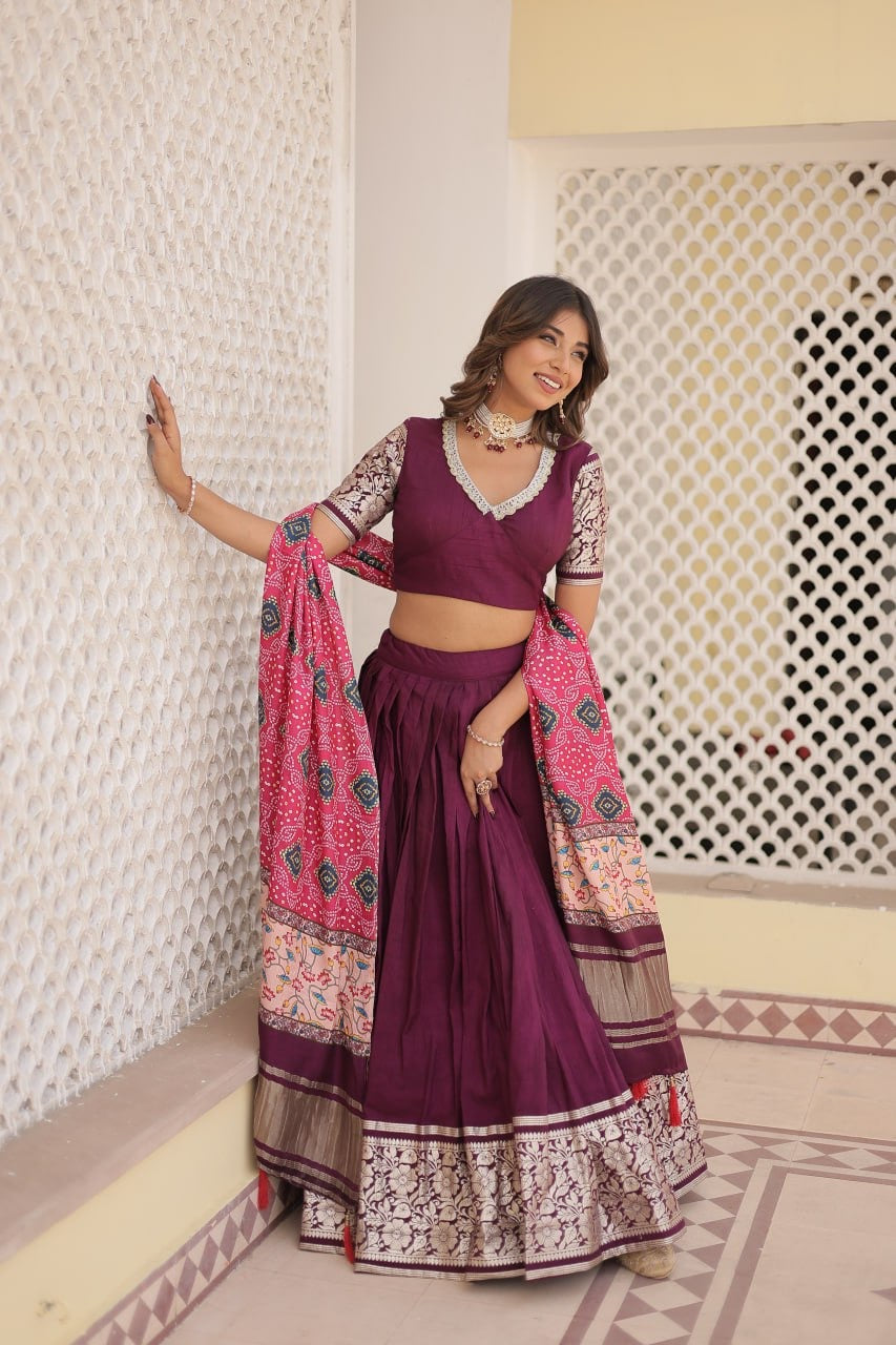 Three Designer Timeless Trends Wedding Functional Lehenga Choli