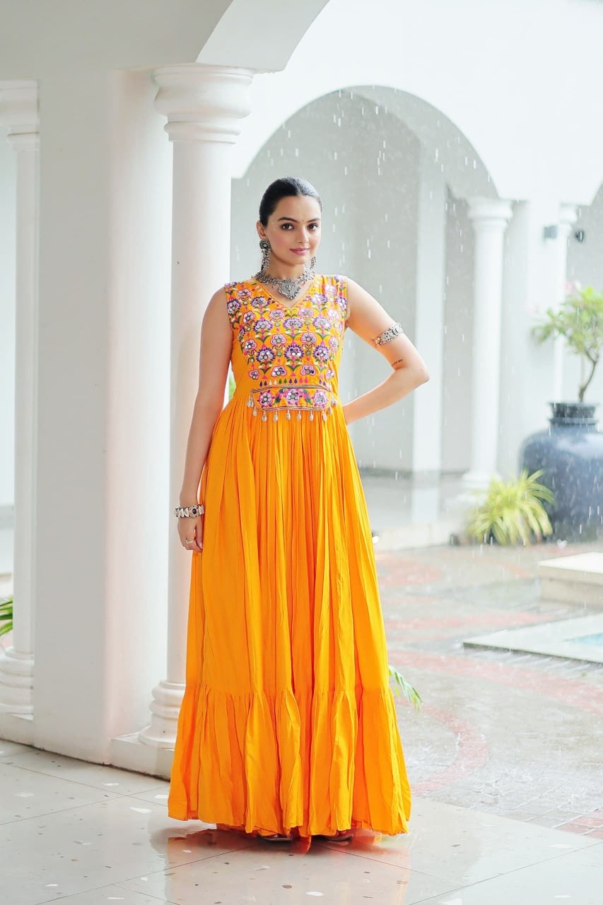 SHIVTRAA DESIGNER NAVRATRI LIGHTLY GOWN EASY WEAR COLLECTIONS – 2025 💃🏻