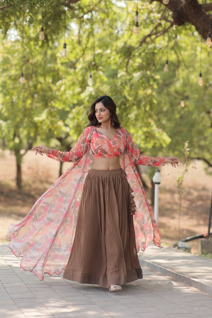 Exquisite Craftsmanship Designer Three Lehenga Choli For Modern Girls