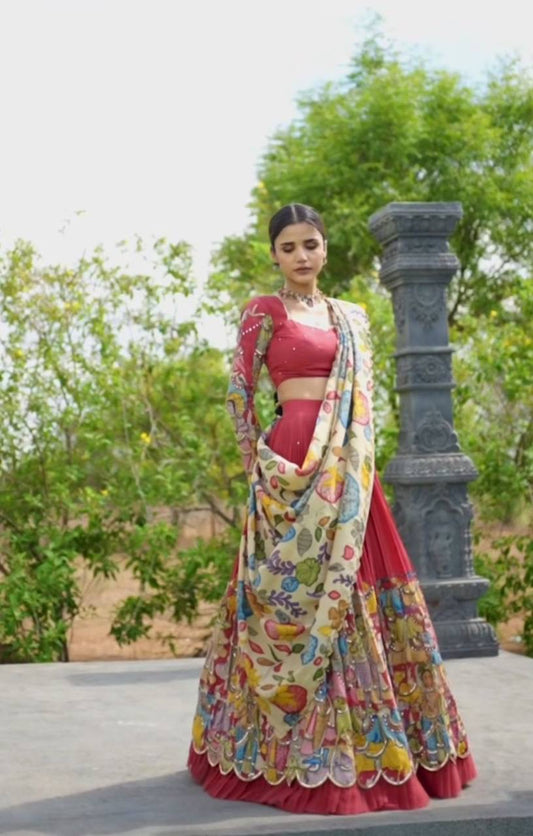 Shivtraa Brand Creation is excited to announce the launch of its festival special Kalamkari Lehenga Choli