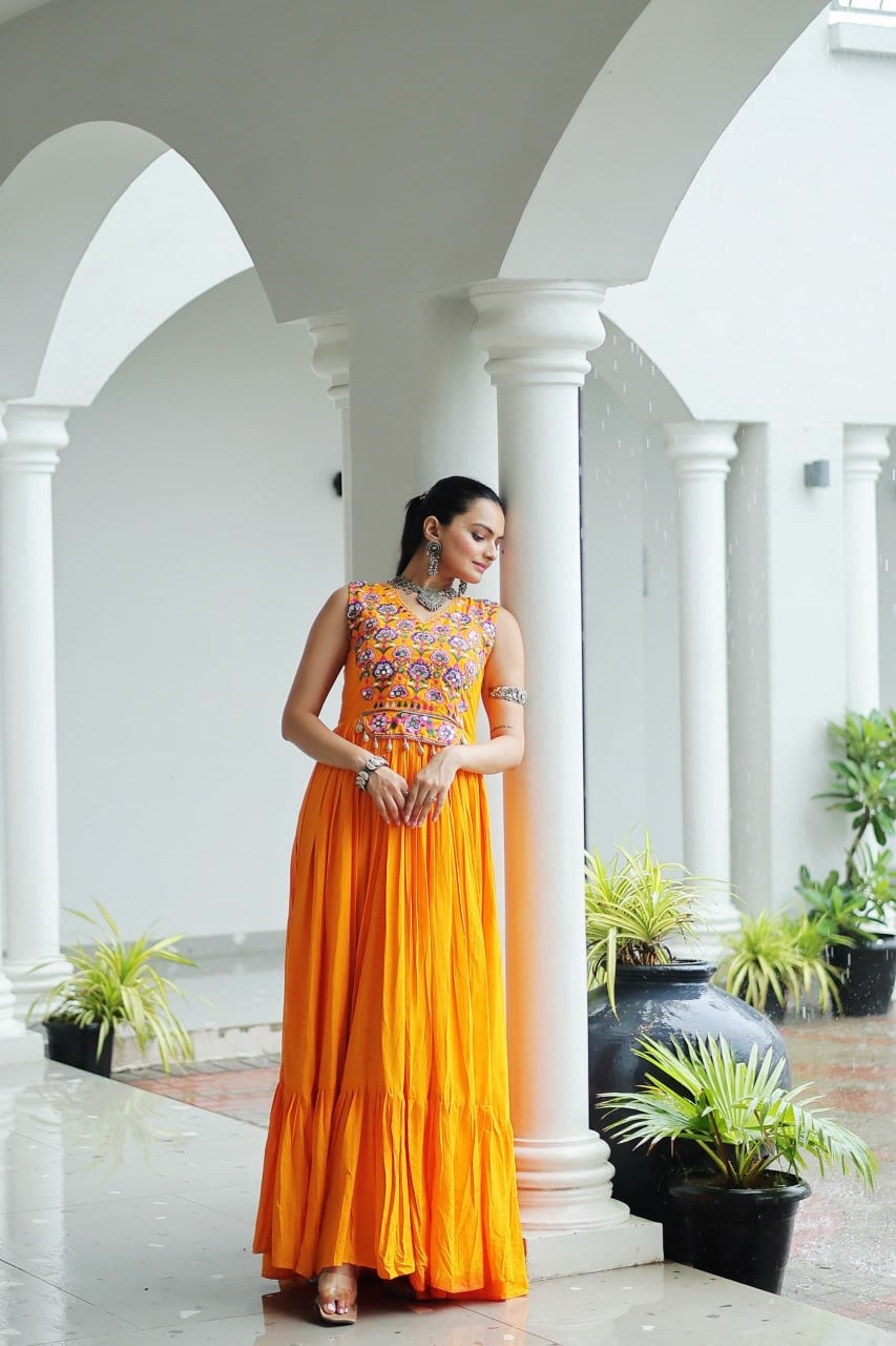 SHIVTRAA DESIGNER NAVRATRI LIGHTLY GOWN EASY WEAR COLLECTIONS – 2025 💃🏻
