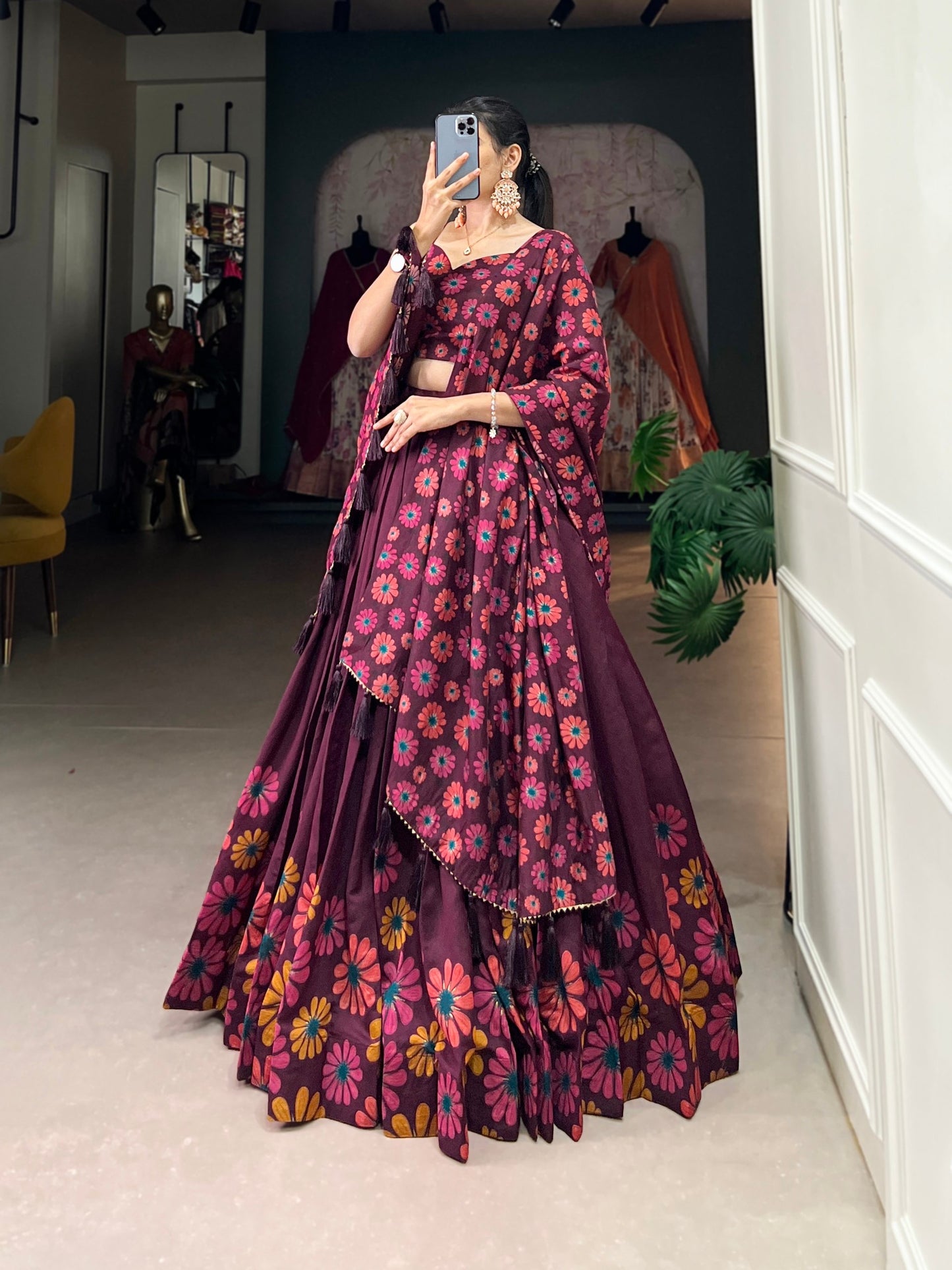 Shivtraa Lux Blossom Boldly: Radiate Charm in Floral Printed Lehengas