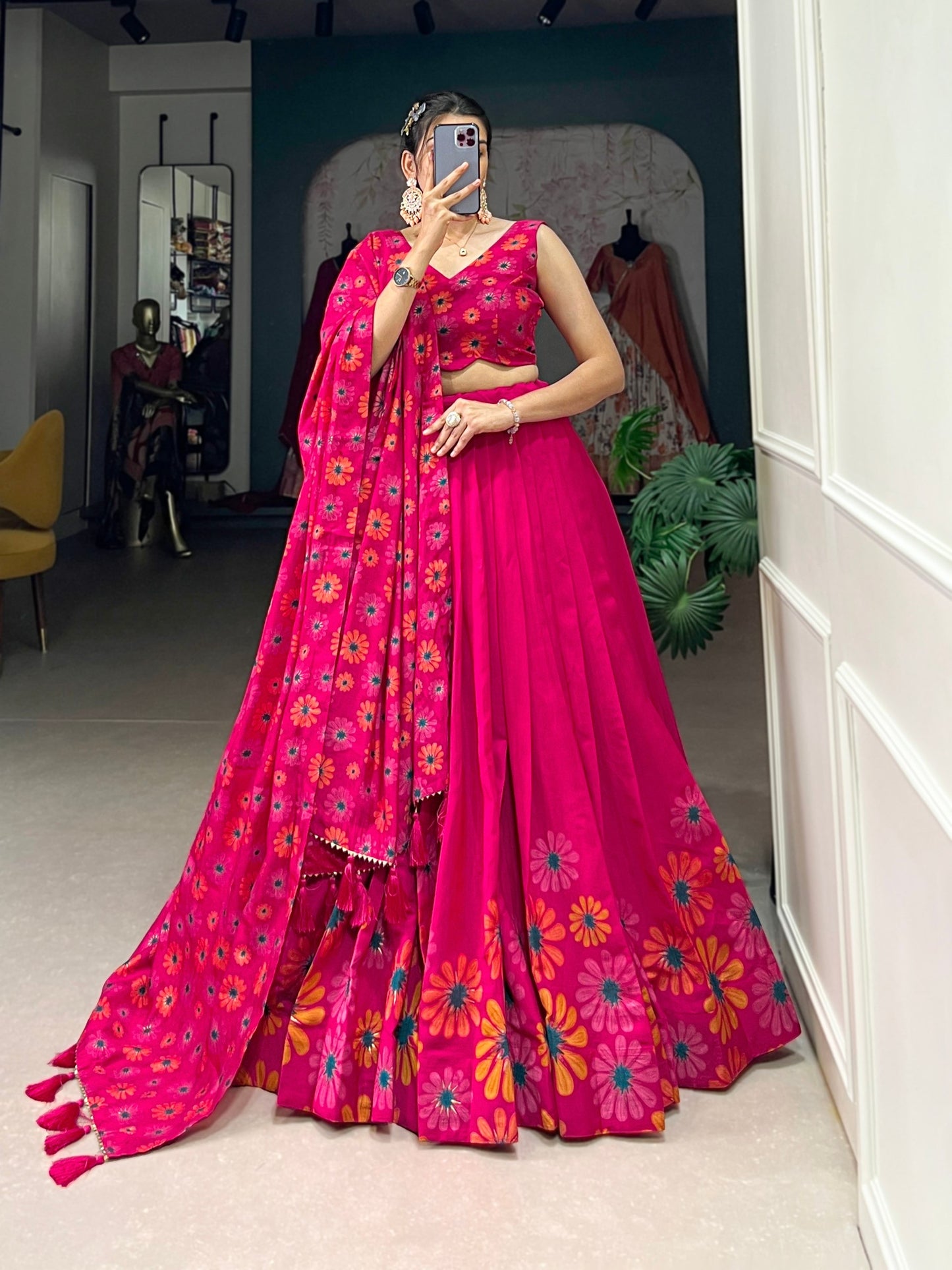 Shivtraa Lux Blossom Boldly: Radiate Charm in Floral Printed Lehengas