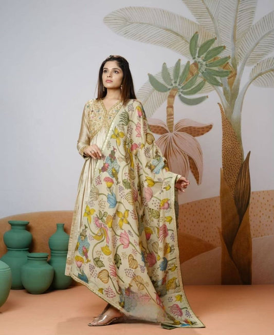 Shivtraa Brand Creation is introducing a Kalamkari gown crafted Designs