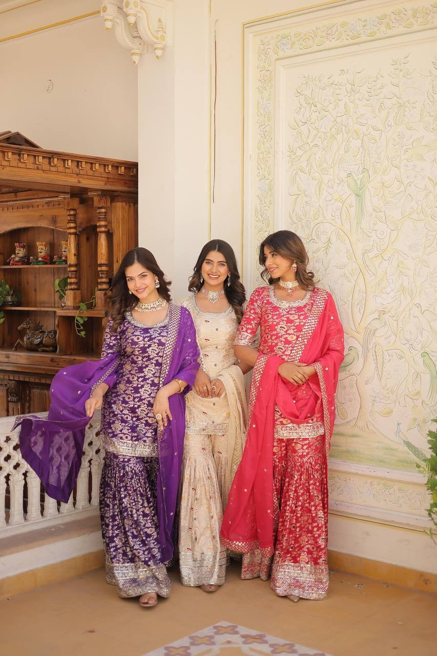 Introducing the Shivtraa Lux Premium Designer Gharara Style Collection!